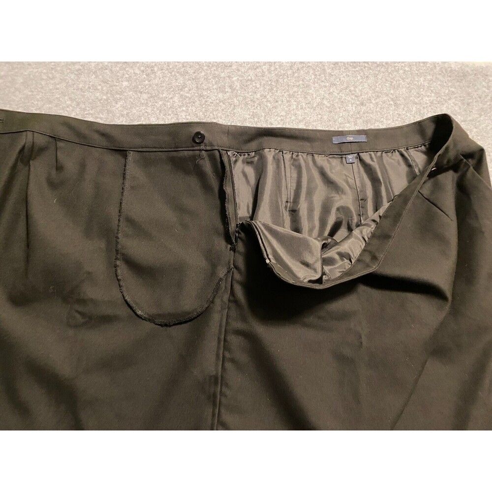 Gap Wrapped Mini Skirt Women's 0 Black Viscose Lined Classic Pleated Pockets - Picture 4 of 12